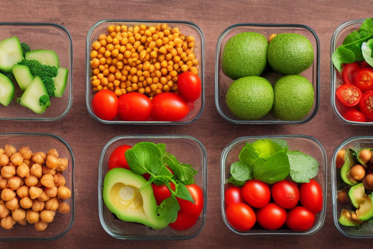 Food prep in glass containers keeps food fresh until ready to eat. 