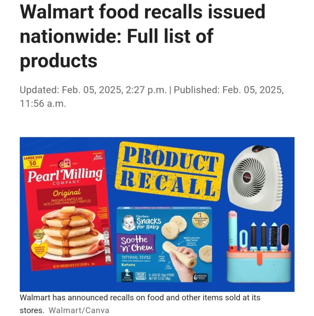 Walmart Recall 2025